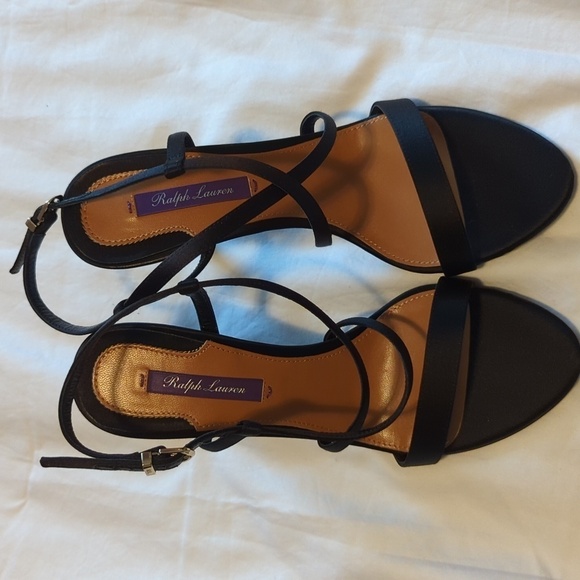 NWOB RALPH LAUREN Purple Label cross strappy heels size 37.5 - Picture 8 of 10